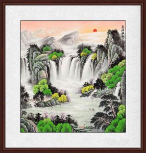 家中旺财风水画四、聚宝盆斗方装饰画
