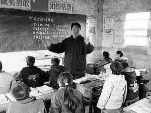 农村学生简单的音乐课