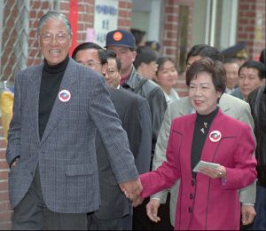 李登辉与妻子曾文惠。