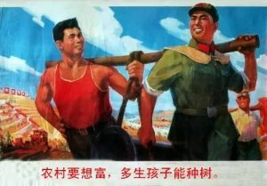 三胎政策出来，网友们强烈建议：农村的横幅是不是也该浓重登场了。
