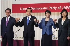 左起：河野太郎、岸田文雄、高市早苗、野田圣子