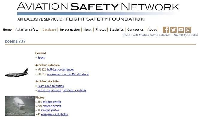 全球范围内，波音737飞机一共出现过502起航空事故和事故征候