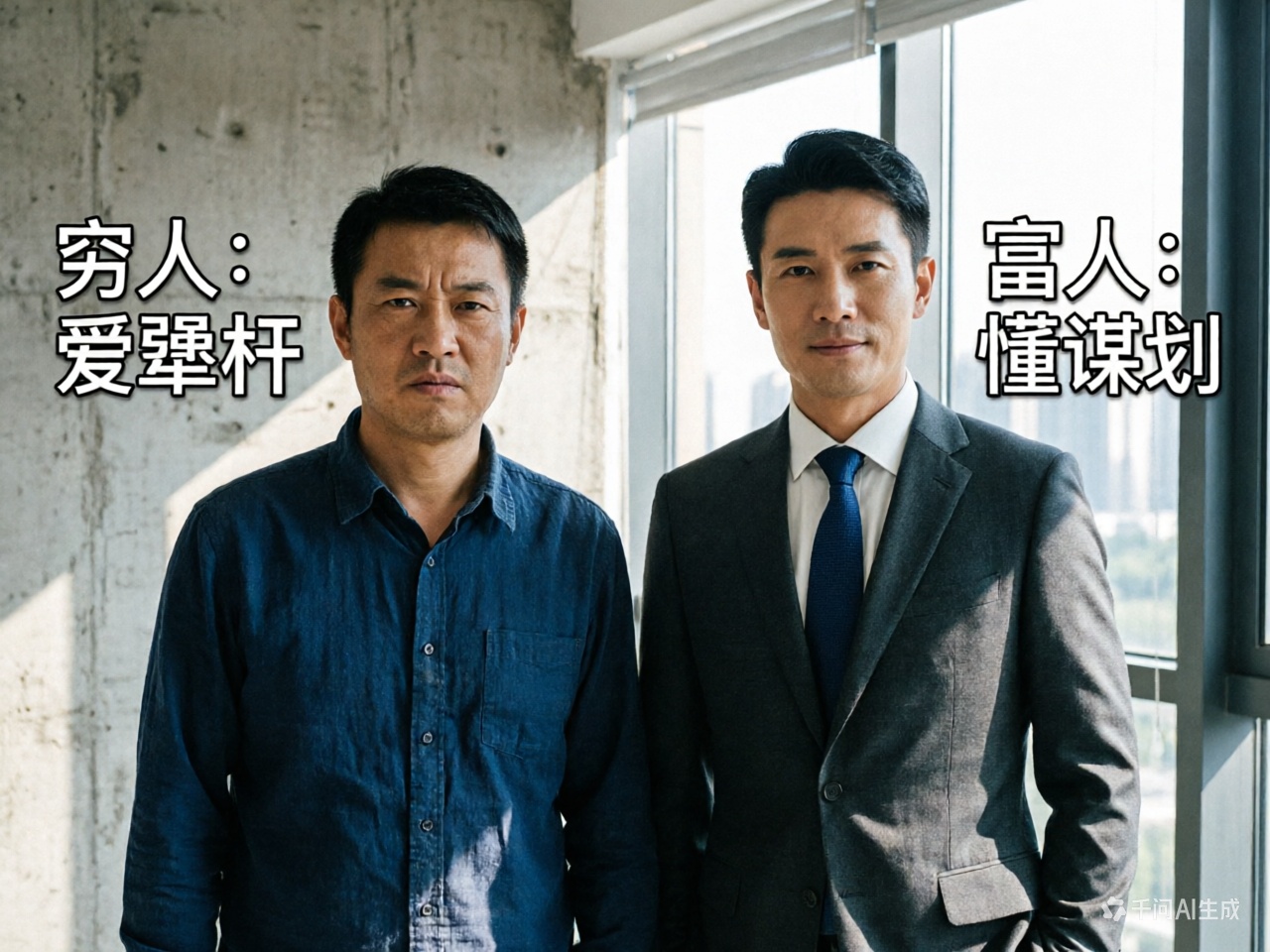 性格定命运：穷人爱犟杠，富人懂谋划